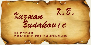 Kuzman Budaković vizit kartica